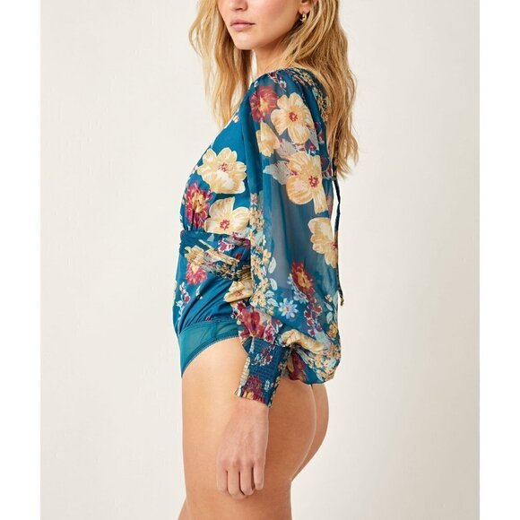 FREE PEOPLE Wanderlust Bodysuit / Jade Combo - Picture 4 of 7